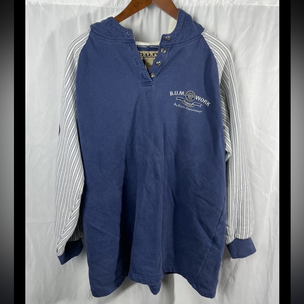 Vintage B.U.M. Workwear hoodie womens mendium Mens small/medium hood unzips